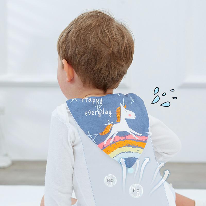 Baby Cotton Bib Cartoon Pom Pom Triangle  Wholesale