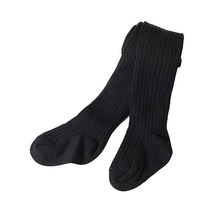 Baby Kid Girl Solid Color Ribbed Tights Wholesale
