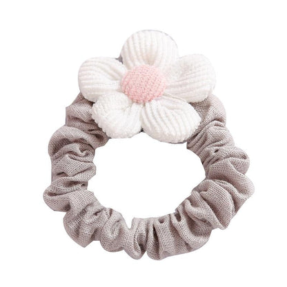 Kid Girl Flower Decor Scrunchies