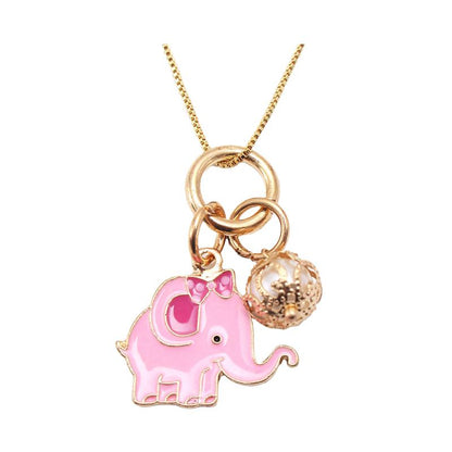 Girl Elephant Pendant Necklace  Wholesale 82941543