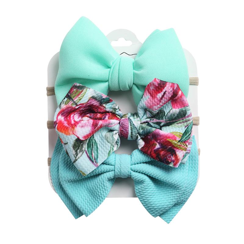 3 Packs Baby Girl Bowknot Decor Headbands