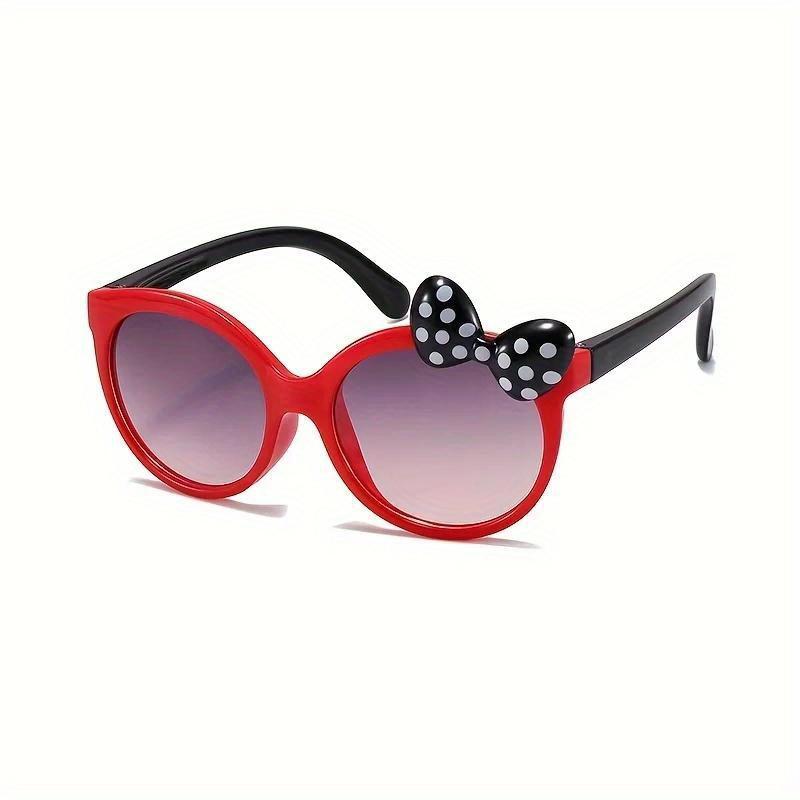 Trendy Round Frame Fashion Glasses With Fresh Bow Decor