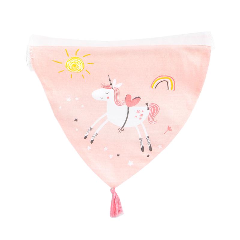 Baby Cotton Bib Cartoon Pom Pom Triangle  Wholesale