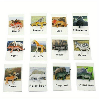 Montessori Animal Matching Card Cognitive Kids Educational Toy