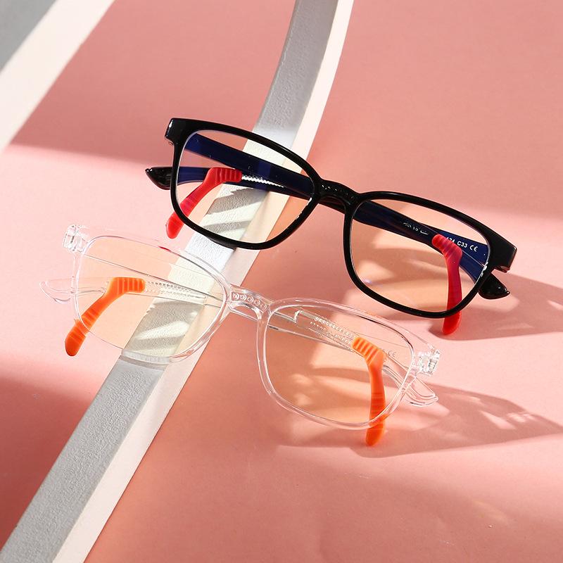 Kid Blue Light Blocking Solid Color Frame Glasses  Wholesale