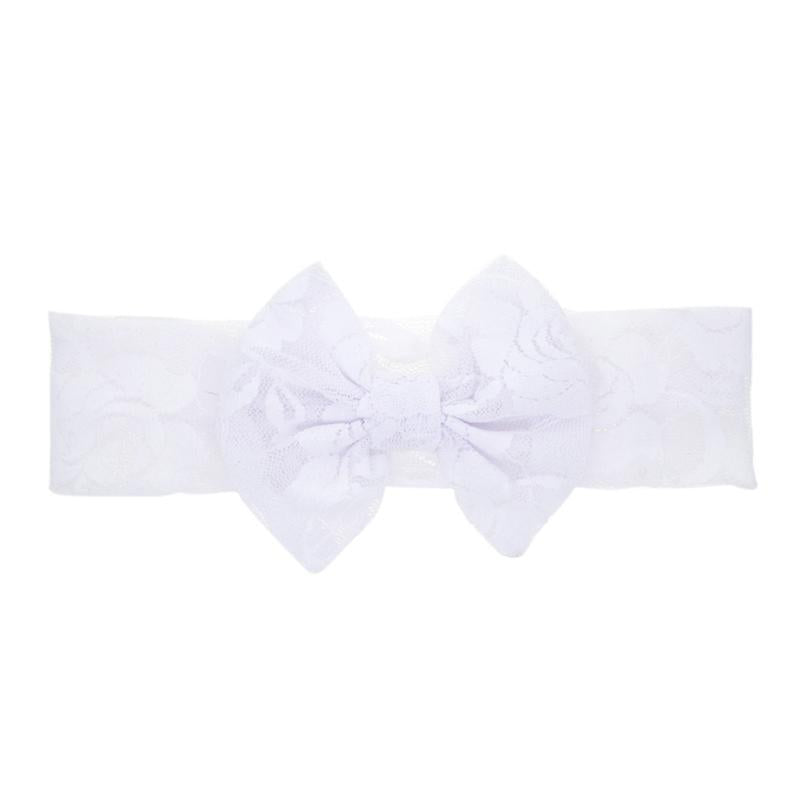 Baby Lace Solid Color Bow Headband
