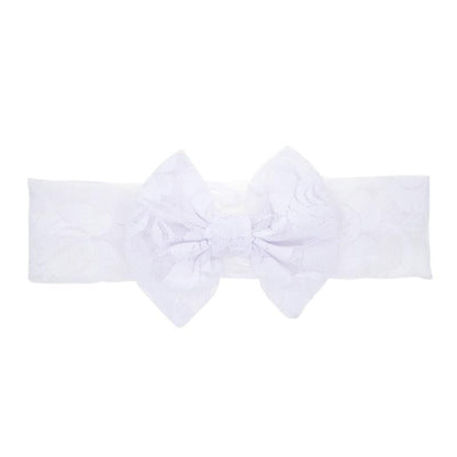 Baby Lace Solid Color Bow Headband