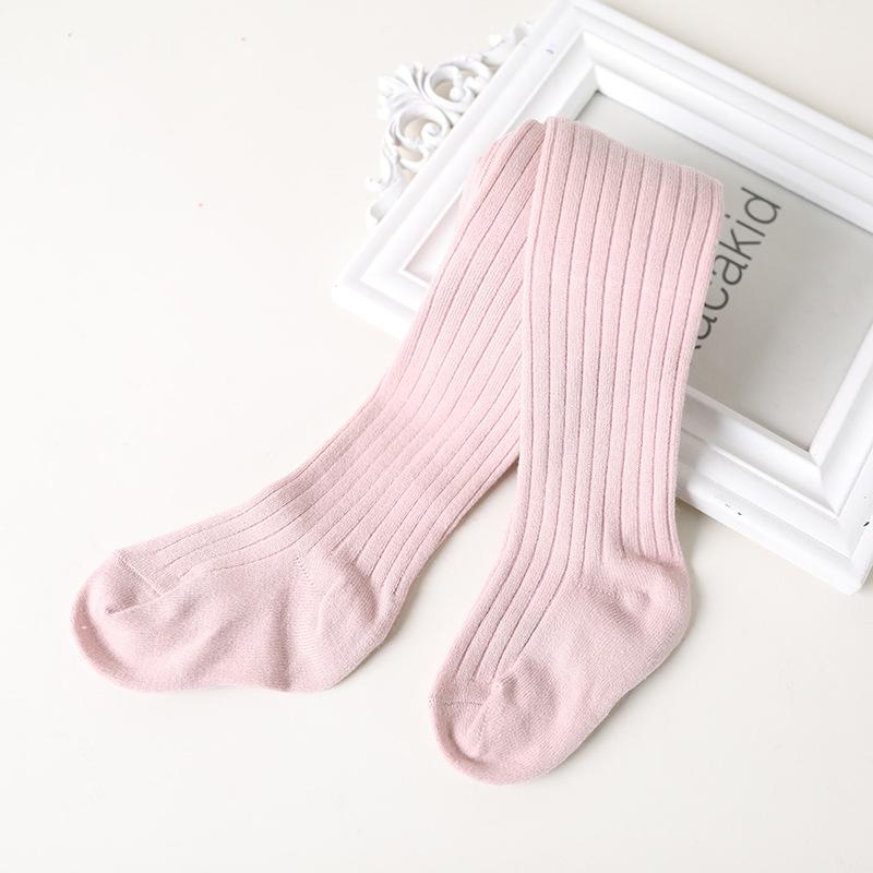 Baby Kid Girl Solid Color Ribbed Tights Wholesale