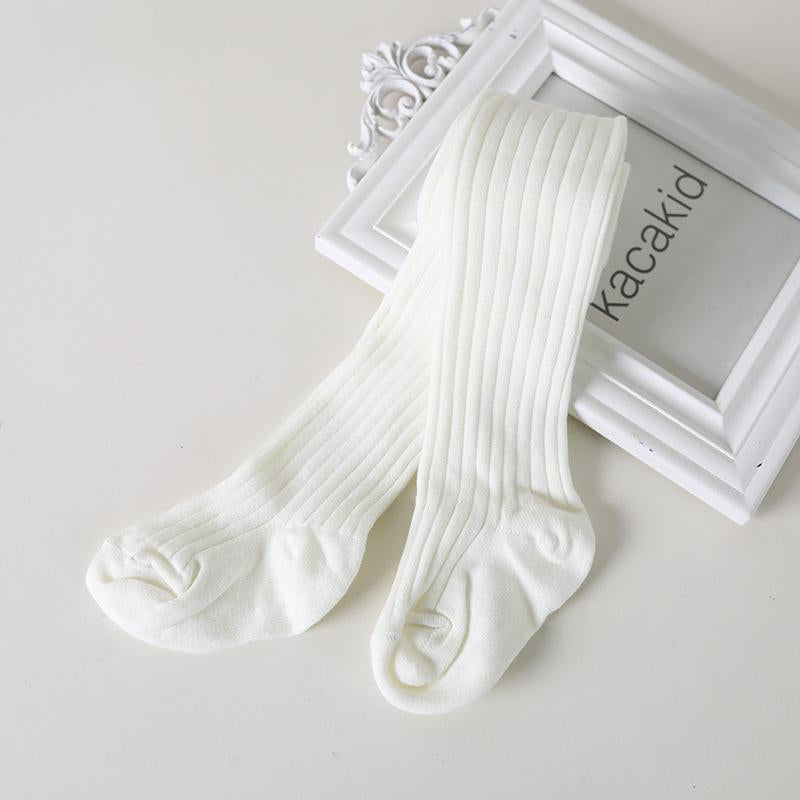 Baby Kid Girl Solid Color Ribbed Tights Wholesale