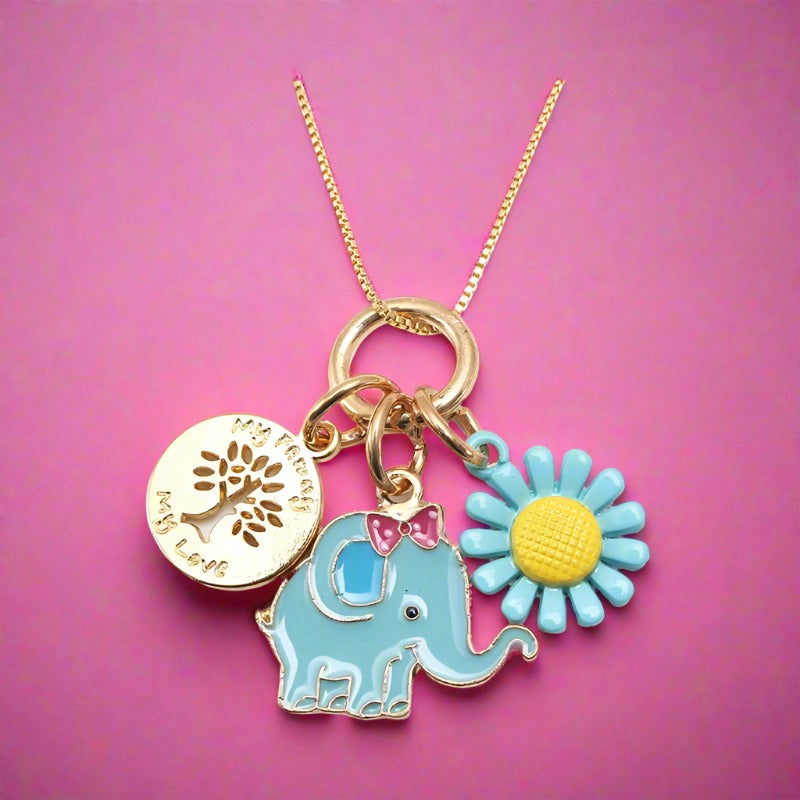 Girl Elephant Pendant Necklace  Wholesale 82941543