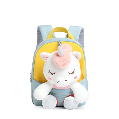 Kids School Bags Kindergarten Cartoon Plush Doll Nylon Unicorn