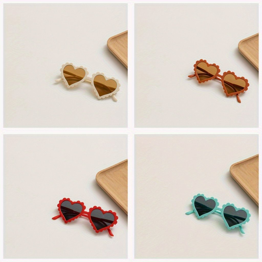 4PCS Cool Children's Fashionable Frosted Decorative Fashion Glasses for Outing Travel Beach