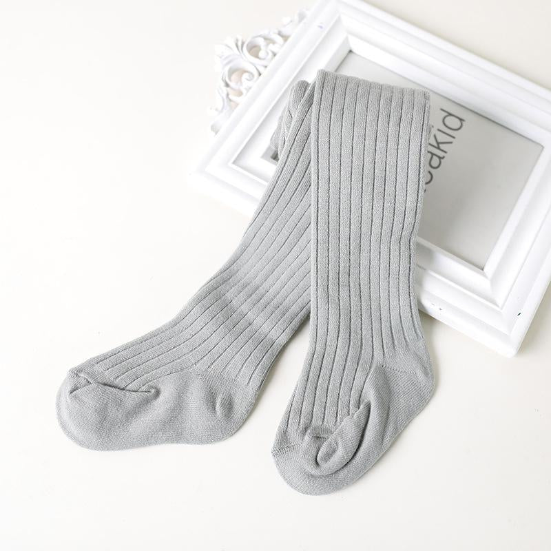 Baby Kid Girl Solid Color Ribbed Tights Wholesale