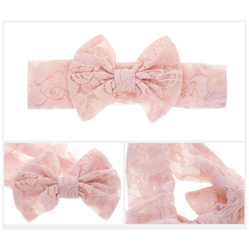 Baby Lace Solid Color Bow Headband