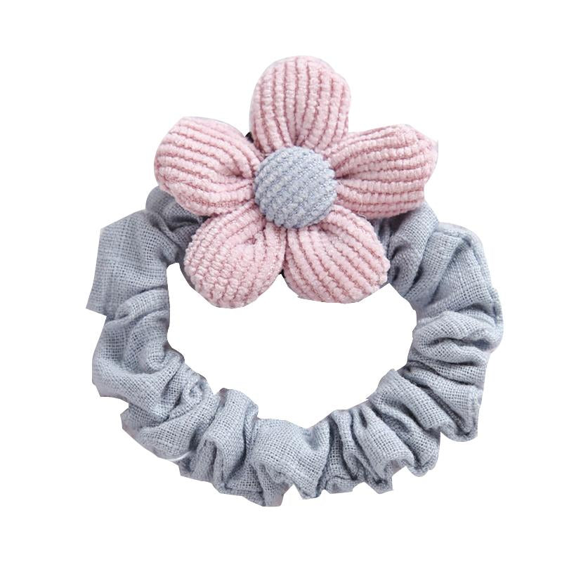 Kid Girl Flower Decor Scrunchies