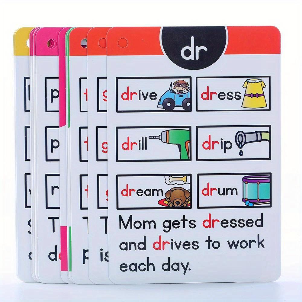 Kids' Montessori Read Phonics Learning Flashcards English Words Cards