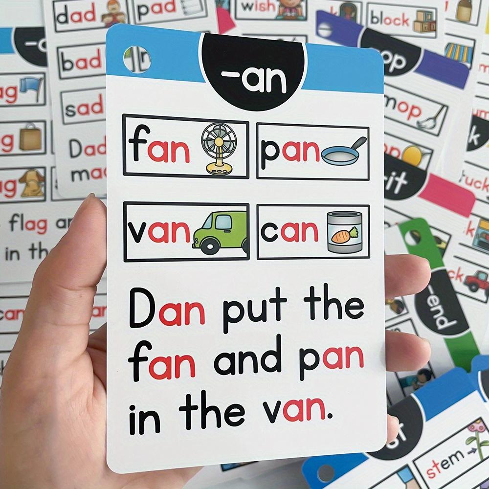 Kids' Montessori Read Phonics Learning Flashcards English Words Cards