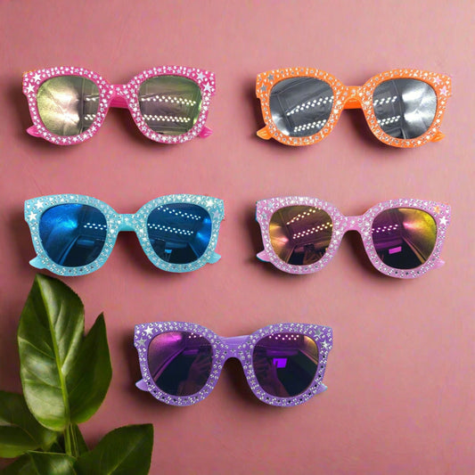 5 Pieces Kid Star Square Frame Sunglasses Wholesale