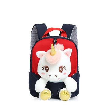 Kids School Bags Kindergarten Cartoon Plush Doll Nylon Unicorn