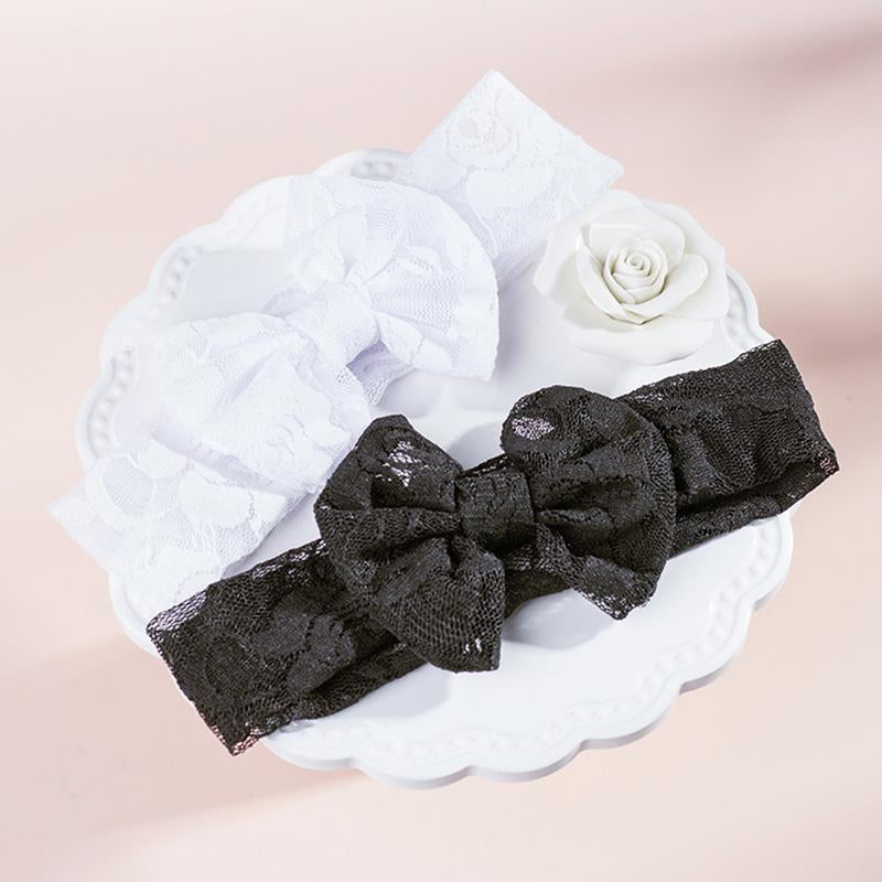 Baby Lace Solid Color Bow Headband