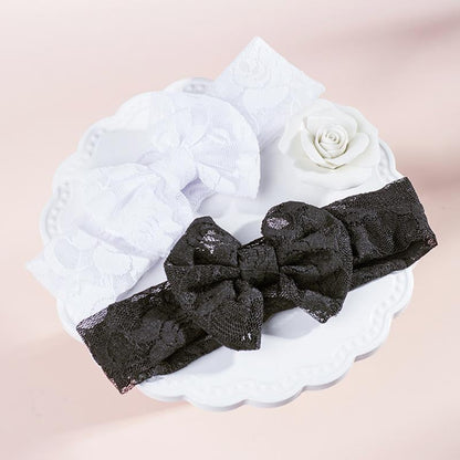 Baby Lace Solid Color Bow Headband