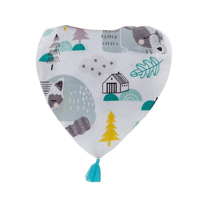 Baby Cotton Bib Cartoon Pom Pom Triangle  Wholesale