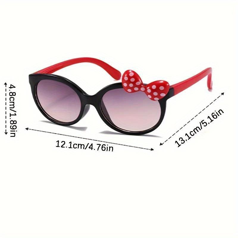 Trendy Round Frame Fashion Glasses With Fresh Bow Decor