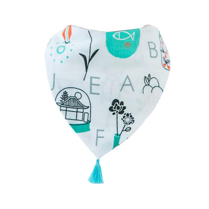 Baby Cotton Bib Cartoon Pom Pom Triangle  Wholesale