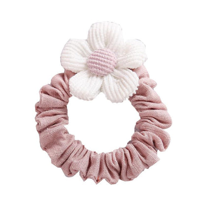Kid Girl Flower Decor Scrunchies