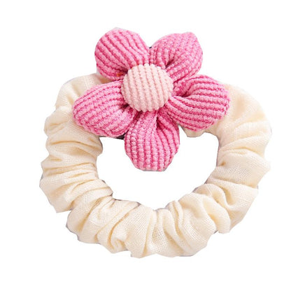 Kid Girl Flower Decor Scrunchies