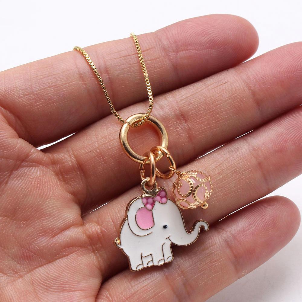 Girl Elephant Pendant Necklace  Wholesale 82941543