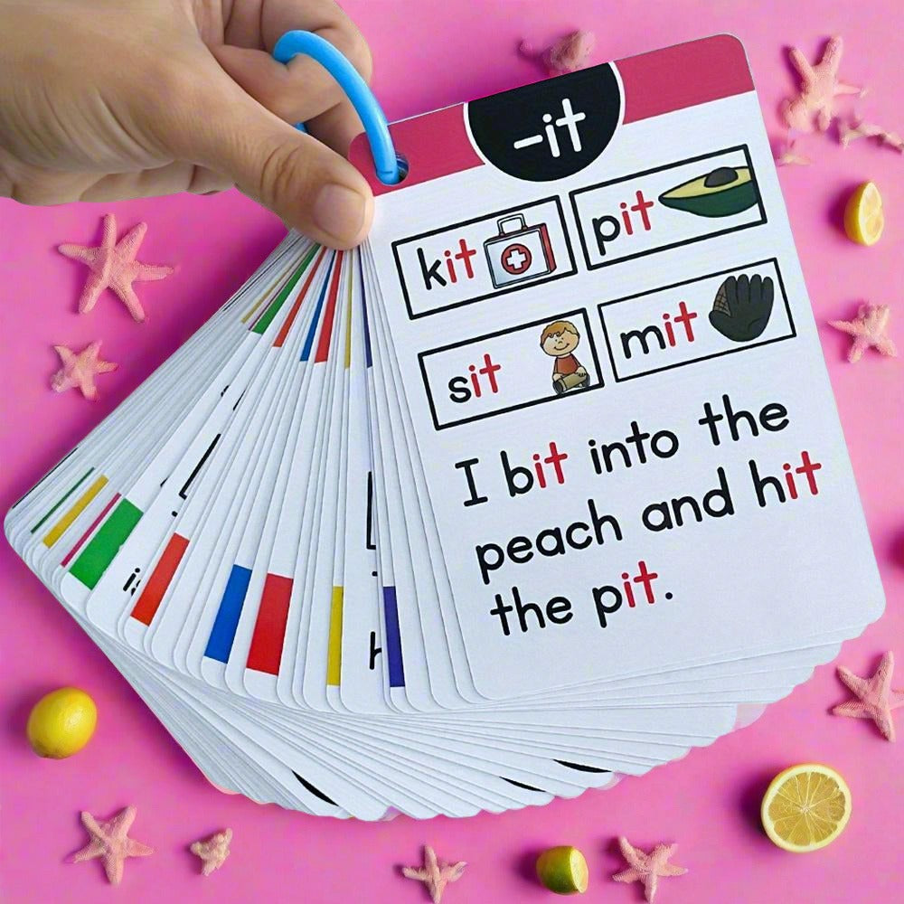 Kids' Montessori Read Phonics Learning Flashcards English Words Cards