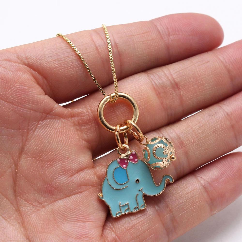Girl Elephant Pendant Necklace  Wholesale 82941543