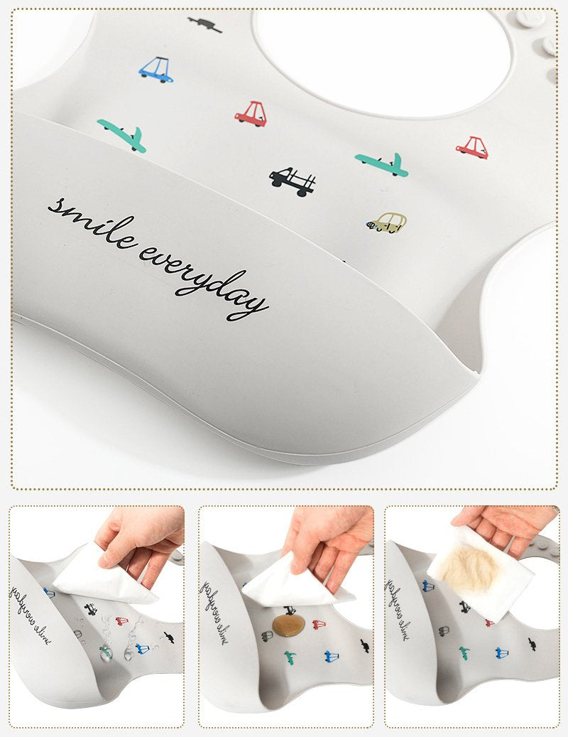 Cartoon Silicone Baby Bib Wholesale