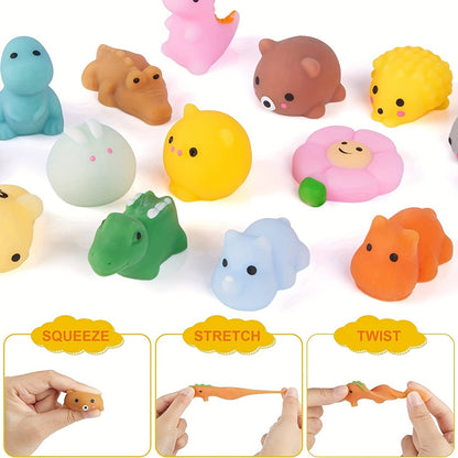 50pcs Kawaii Plasticine, Mochi Squishy Toys, Party Favors For Kids, Mini Stress Relief Toys For Christmas Party Favors, Classroom Prizes, Birthday Gifts, Goodie Bag Stuffers