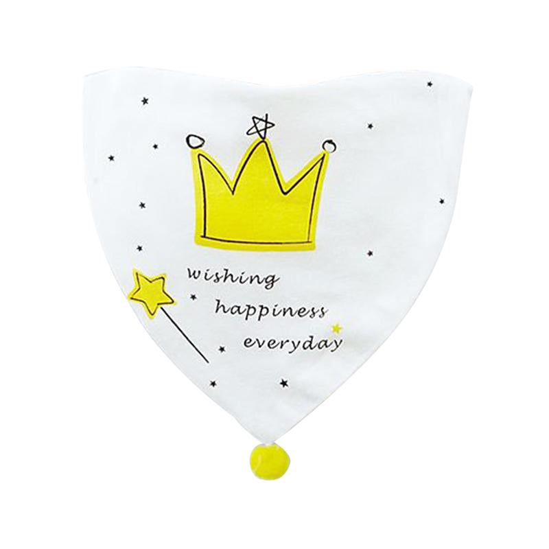 Baby Cotton Bib Cartoon Pom Pom Triangle  Wholesale