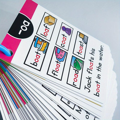 Kids' Montessori Read Phonics Learning Flashcards English Words Cards