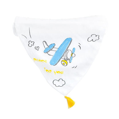 Baby Cotton Bib Cartoon Pom Pom Triangle  Wholesale