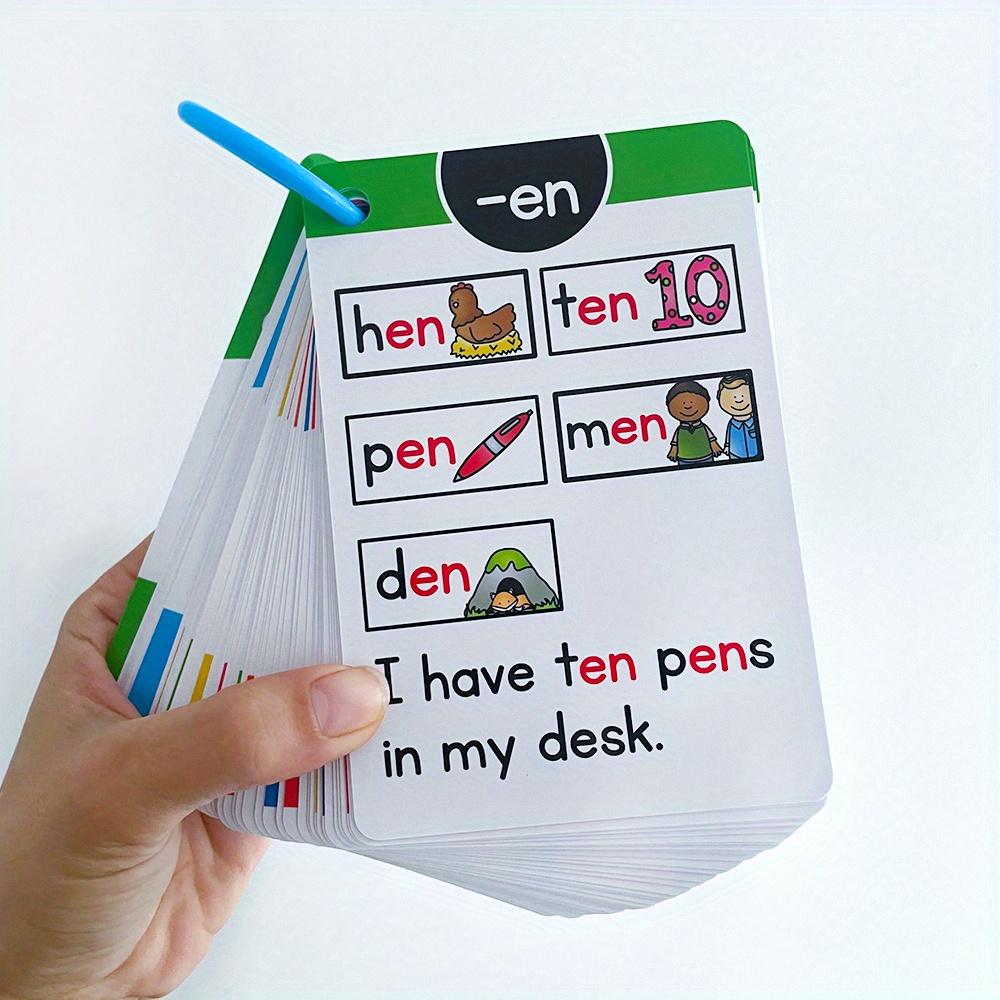 Kids' Montessori Read Phonics Learning Flashcards English Words Cards