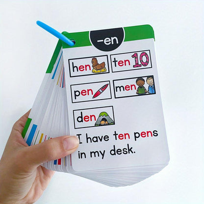 Kids' Montessori Read Phonics Learning Flashcards English Words Cards