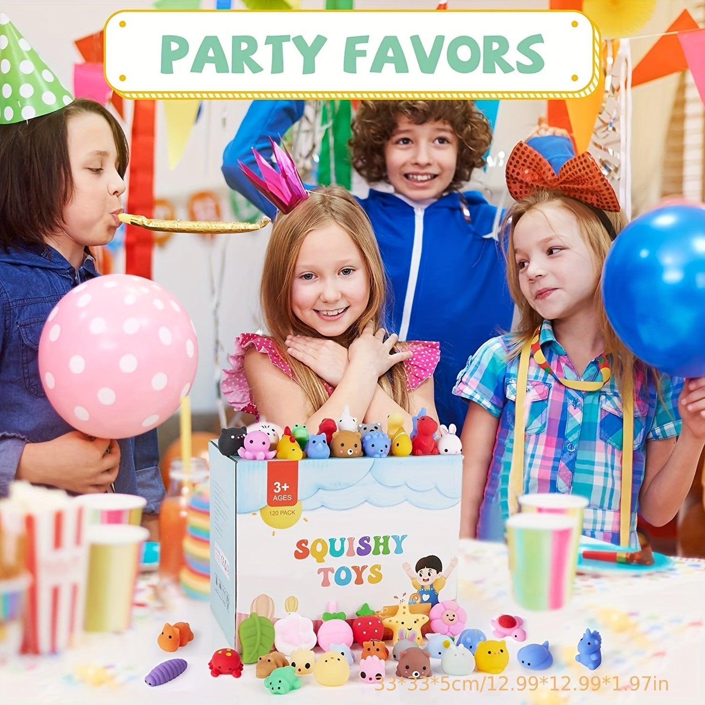 50pcs Kawaii Plasticine, Mochi Squishy Toys, Party Favors For Kids, Mini Stress Relief Toys For Christmas Party Favors, Classroom Prizes, Birthday Gifts, Goodie Bag Stuffers