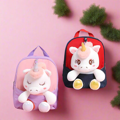 Kids School Bags Kindergarten Cartoon Plush Doll Nylon Unicorn