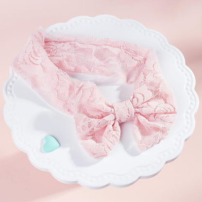 Baby Lace Solid Color Bow Headband