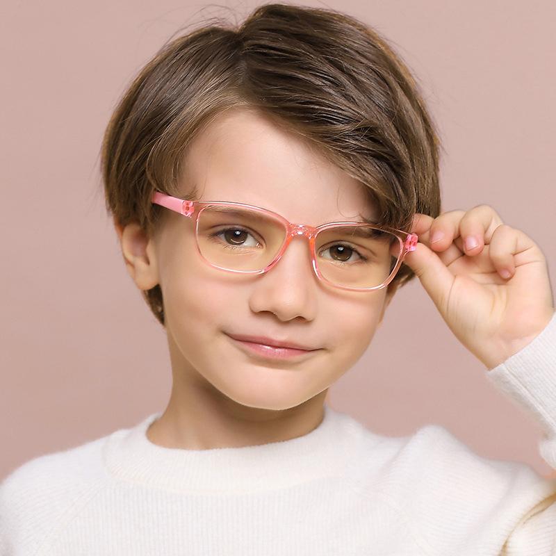 Kid Blue Light Blocking Solid Color Frame Glasses  Wholesale