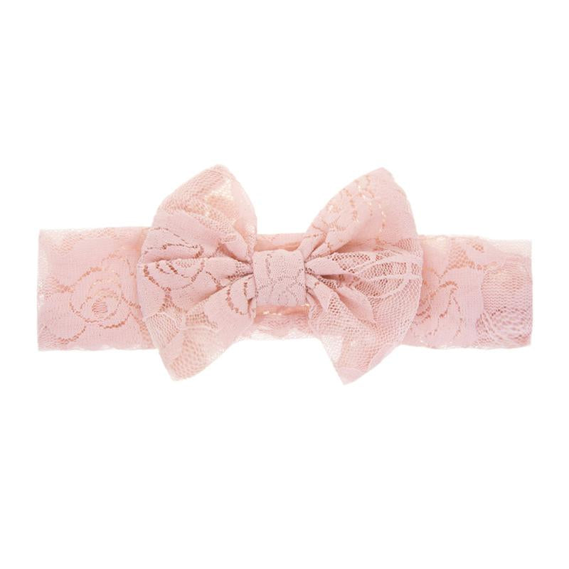 Baby Lace Solid Color Bow Headband