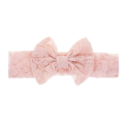 Baby Lace Solid Color Bow Headband