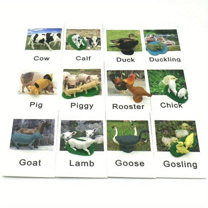 Montessori Animal Matching Card Cognitive Kids Educational Toy