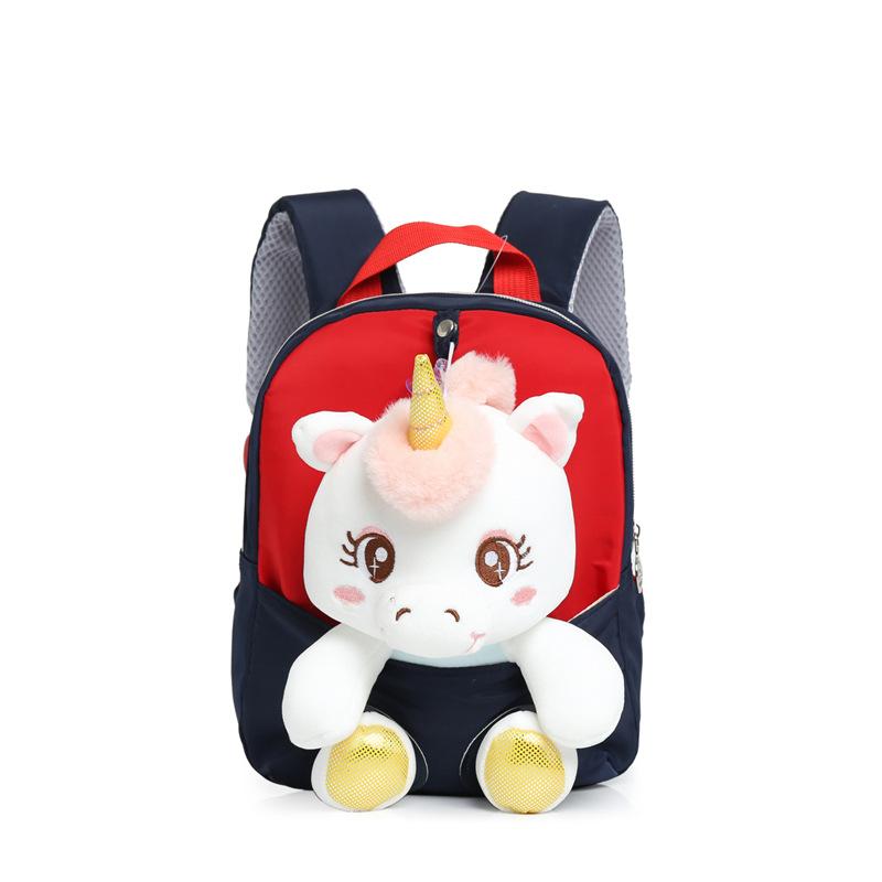 Kids School Bags Kindergarten Cartoon Plush Doll Nylon Unicorn
