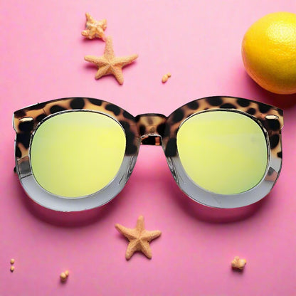 Kid Leopard Retro Sunglasses Wholesale