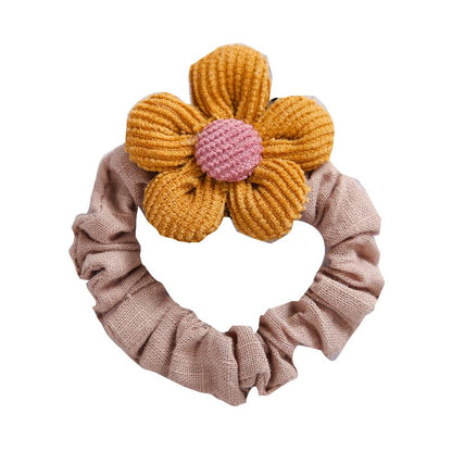 Kid Girl Flower Decor Scrunchies